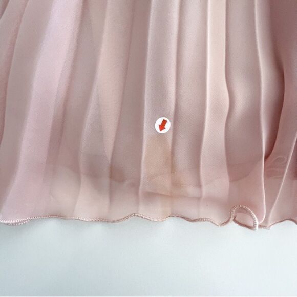 Xscape Blush Pink Lace Dress Pleated Fit and Flare Semi-Formal Party Women 's 10 - Picture 13 of 14